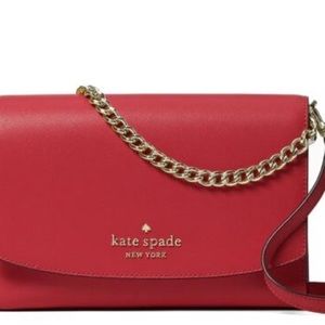 NWT Kate Spade Carson Convertible Crossbody leather bag WKR00119 Red